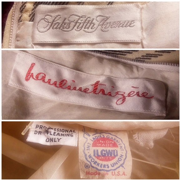 Vintage Pauline Trigere 10 Vertical Striped Dress - Picture 5 of 13